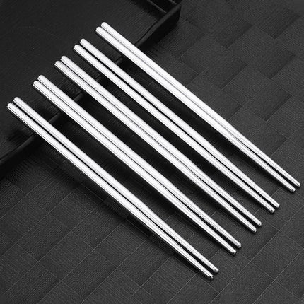 5 Pairs 304 Stainless Steel Chopsticks Reusable Non Slip Chopsticks Dishwasher Safe