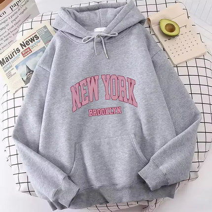 2026 Graphic Hoodies New York Brooklyn Print Hoodies Spring Autumn Winter Casual Hoodies Sweatshirts Men Women Tops