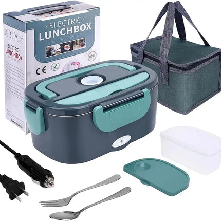 HOMEFISH 1.5 L 60W Electric Lunch Box Food Warmer Portable Food Heater for Car Or Home - Leak Proof 304 Stainless Steel Liner