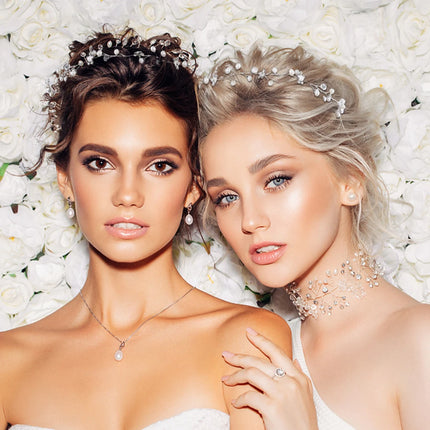 Pearl Flower Wreath Headband Girls Bridal Elegant Crowns Hair Headdress Bride Garland Head Hoop Wedding Headbands Hair Jewelry