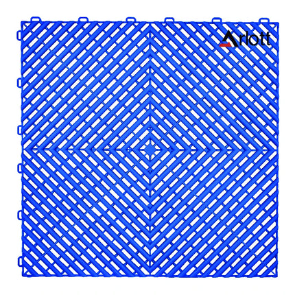 Automotive Modular Floor Plastic Interlocking Garage Floor Tiles Click Locked Hollow Drainage Car Wash Mat,40x40CM
