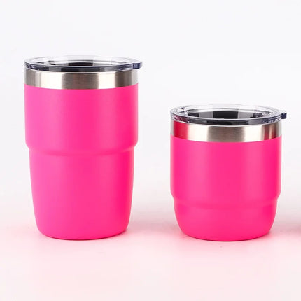 Stainless Steel Small Coffee Vacuum Flask 6/8oz Portable Thermos Water Bottle Car Travel Mug with Lid