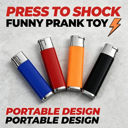 Novelty Prank Toy Lighter Shape Joke Gadget Harmless Mild Shock Trick Prop for April Fool Party Prank Gift Multi Color Optional
