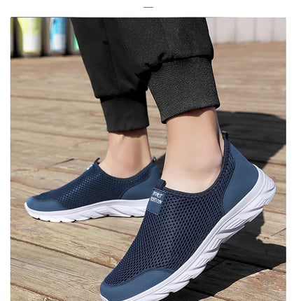 YRZL New Running Shoes for Men Breathable Sports Shoes Light Weight Fashion Summer Breathable Sneakers for Men Plus Size 39-46