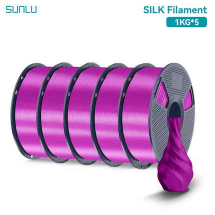 SUNLU 5KG 3D Printer Shiny Silk PLA Filament 1.75mm 1000g 3D Printer Neatly Wound 3D Filament for 3D Printer& 3D Pen