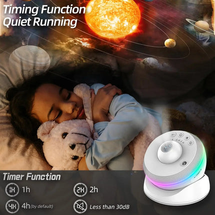 13 IN 1 Galaxy Star Projector 4K HD Planetarium Projector 360° Rotation LED Night Light For Bedroom Decor Children Gift