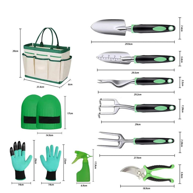 Garden Tool Set Garden Bag With Trowel Cultivator Hand Rake Transplant Trowel Gardening Gloves For Weeding Loosening Soil