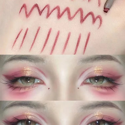 Sexy Rose Red Eye Liner Pencil Natural Matte Wine Red Lying Silkworm Eyeliner Easy To Color Waterproof Eye Make Up Cosmetics 1pc