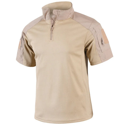 Camo Tactical Shirt Short Sleeve Quick Dry Combat T-Shirt Men's Camouflage Military Army T Shirt Outdoor Hunting Hiking Shirts