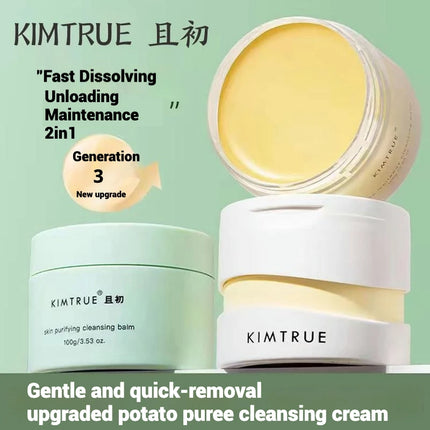 KIMTRUE Mashed Potato Cleanser Cream Makeup Remover Deep Cleansing Face Eyes And Lips Mild Ice Cream Cleansing Oil 90ml
