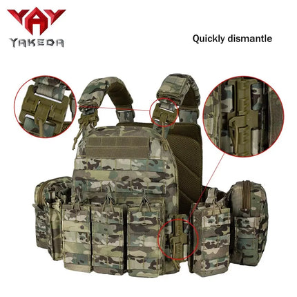 YAKEDA 6094 Tactical Vest - Quick Release Laser Cut System