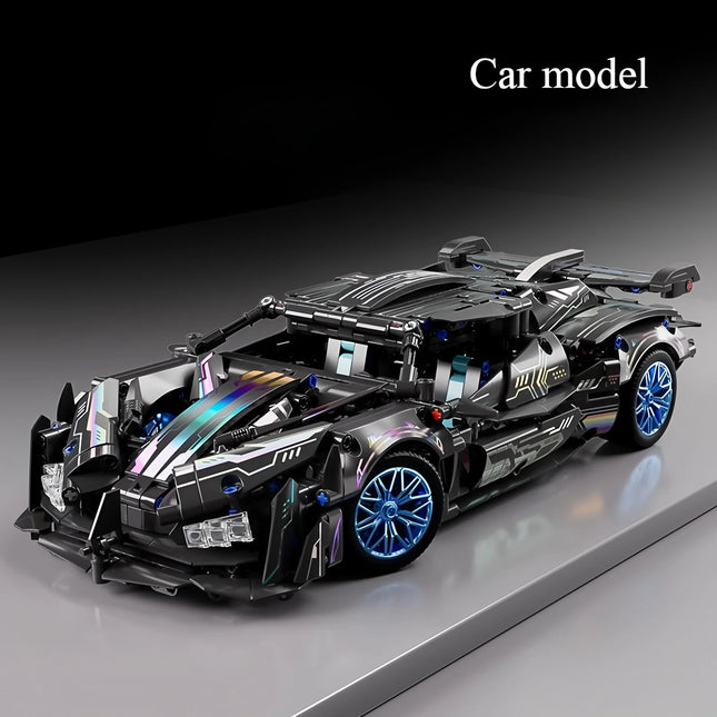 1:14 Building block racing DIY sports car building block toys Assemble brick car toys for children's birthday and Christmas gift