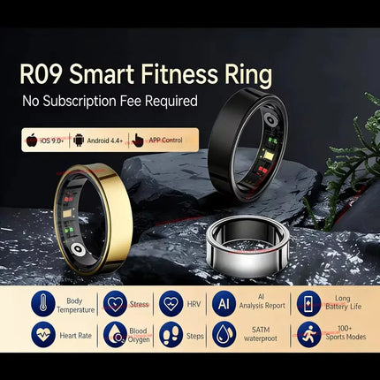 Smart Ring Premium Temperature Remote Control Sports Sleep Health Fitness Fasion Ring for Android iOS Phone for Woman Man Rings