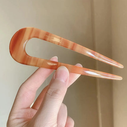 1 piece U-shaped hairpin and hair stick, Chinese hair stick Ins, retro and simple hair stick, hair accessory, comb tool