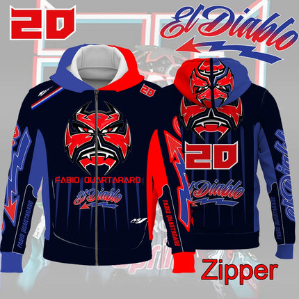 Fabio Quartararo 20 Driver Motorcycle Racing Team Men Zipper Hoodie Fashion Women Sweatshirt Autumn Sport Children Jacket Coat