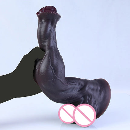 Super Huge Horse Dildo Strong Muscular Male Animal Big Penis Sex Toy Suction Cup for Female G-spot Stimulation Anal Masturbation