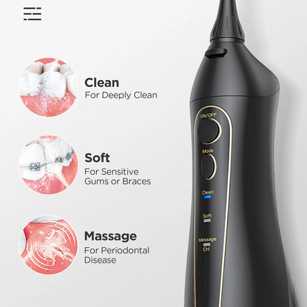 Fairywill Water Dental Flosser Teeth Portable Cordless USB Oral Irrigator Cleaner IPX7 Waterproof Electric Toothbrush Set Home