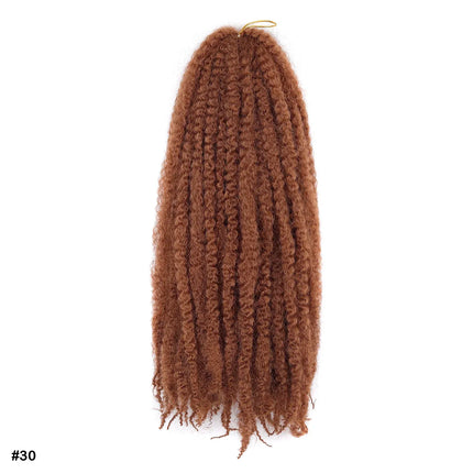 Crochet Hair Short Curly Fluffy Marley Twist Braiding Hair Synthetic Braids Hair Extensions Afro Black Hairstyle For Ladies