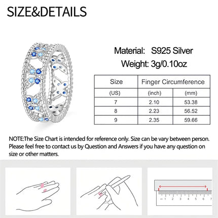 Rings For Women 100% 925 Sterling Silver Pink Heart Crown Star Moon Snowflake Zircon Rings Fashion Engagement Wedding Jewelry