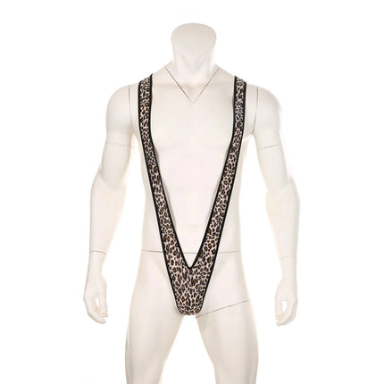 Sexy Men's Erotic Lingerie Swimsuit Straps Borat Mankini One-Piece V Sling Stretch Singlet Bodysuit Panties Stretch