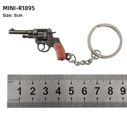 Hot Game Keychain Jewelry Weapon Mini Gun Model Metal Pendant Key Chain Fashion Chaveiro Bag Car Key Holders Gift For Kids Men