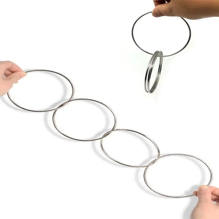 4pcs Magic Toy Metal Rings Classic Linking Iron Hoops Fun Magic Trick Playing Props Toys Tools Close-up Magic Tools Supplies