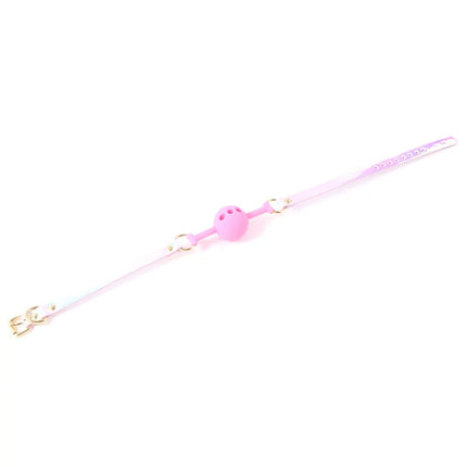Soft Silicone Gag Pink Ball Sex Toys Open Mouth Gag BDSM Bondage Mouth Ball Woman Couples Adult Sex Games Erotic Accessories