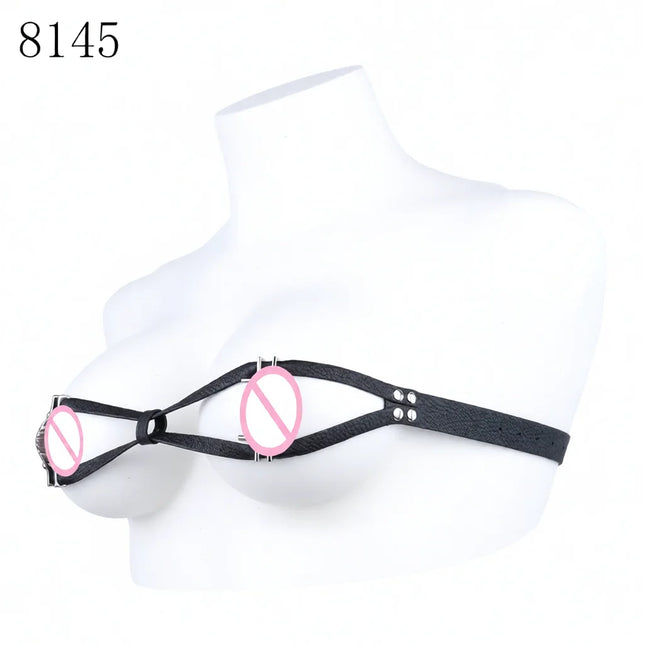 QKKQ Stainless Steel Chest Clamp Breast Bondage Nipples Pleasure Wearable Erotic Bra Nipple Stimulation For Women Sexy Tools