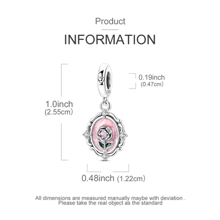 2026 Romantic Pink Color Charms Bead 925 Sterling Silver CZ Zircon Love Heart Pendants Fit Original Bracelet DIY Jewelry Gift