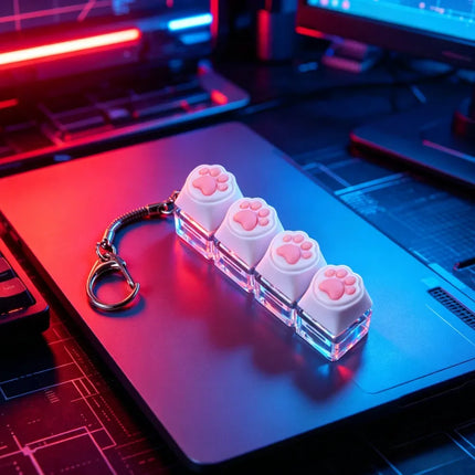 HOT Sales Fingertip Keyboard Keychain RGB Keyboard Fidget Toy with Lights for Stress Relief Decompression Calming Accessories