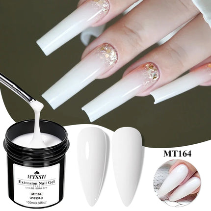 100ml Large Capacity Extension Nail Gel Pink Semi-Permanent UV/LED Gel Varnish Suitable for DIY Design Nail Art Extension Tool