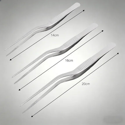 3/1Pcs Kitchen Tweezer Food Tongs BBQ Cooking Tool Stainless Steel Portable Barbecue Picnic Tongs for Kitchen Clamp CFQJ008