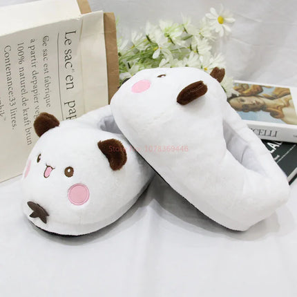 New Panda Bubu And Yier Plush Slippers Cartoon Panda Indoor Couple'S Warm Cotton Slippers Autumn And Winter Gift
