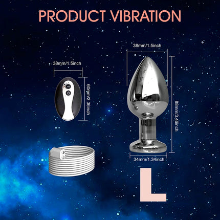 1PCS Metal Magnetic Charge Vibrating Anal Plug Anal G-spot Vibrating Masturbation Prop Adult Sexual Health Sex Toy