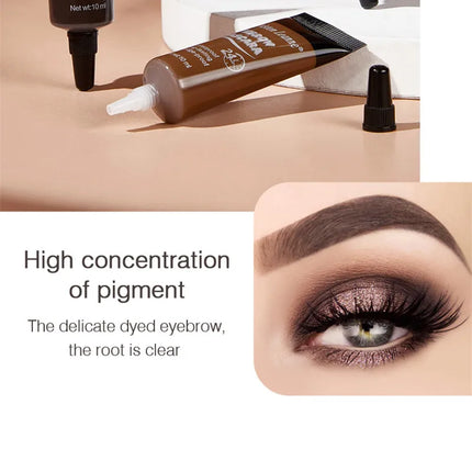 Professional Eyebrow Enhancers Cream Women Natural Liquid Dyeing Eyebrow Set Brow Tattoo Pigments Lasting Waterproof Eyebrow Gel