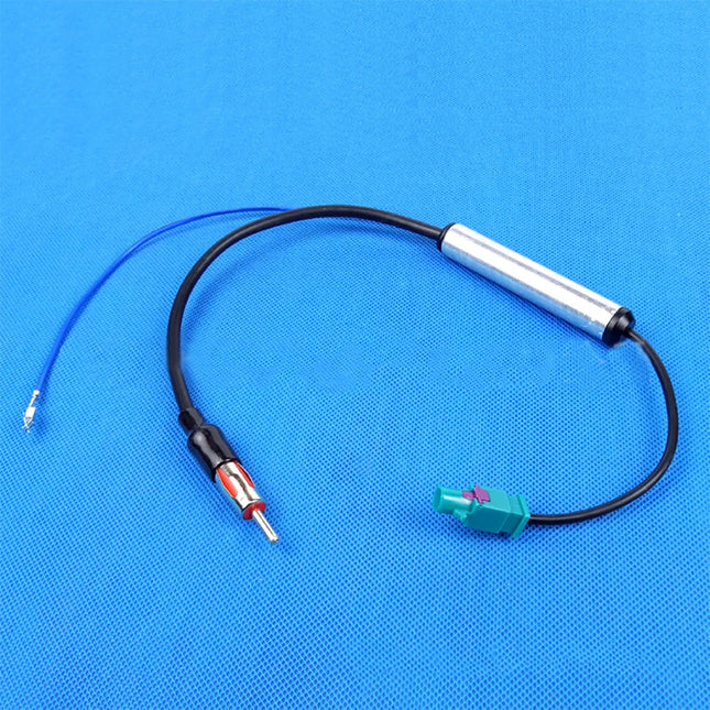 FM Audio- Cable Dual Fakra-Din Aerial Antenna Adapter forVW Car Accessories Vehicle Radio Stereo Antenna with Amplifier
