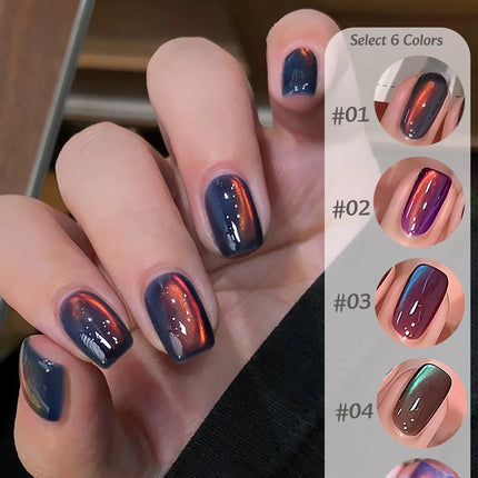 WS 10ML Red Wine Cat Magnetic Gel Nail Polish Glitter Semi Permanant Soak Off UV LED Gel Varnish For Manicure DIY Nail Supplies