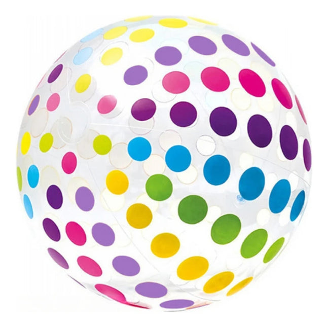 1pcs 15.35Inch/40CM Inflatable Beach Ball Colorful Striped Transparent Pool Toy for Water Play Summer Party Outdoor Beach Games