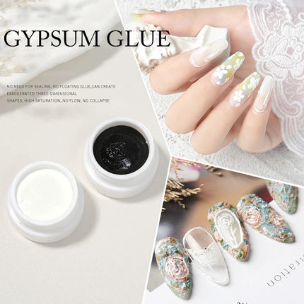 1Jar Drawing Carving Gel Nail Plaster Effect 3D Sand Texture Relief No need Wash Gel Polish UV LED Nails polish Lacquer Varnish