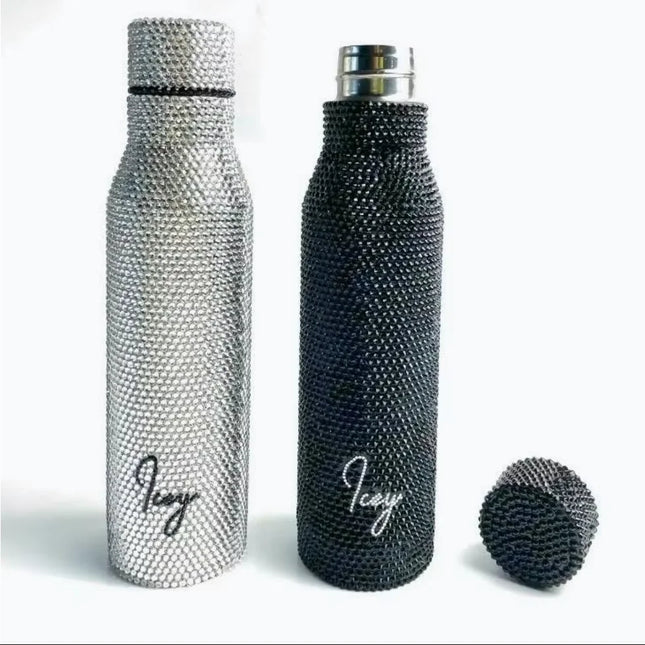 Wholesale Products Gifts Luxury Crystal Cup Double-wall Stainless Steel Vacuum Thermos Bottle, Sports Insulated Water Bottles