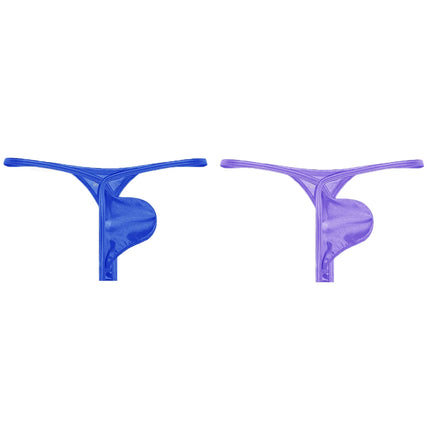 Men's Underwear Ice Silk Satin T Pants Low Waist Comfort Seamless Thongs