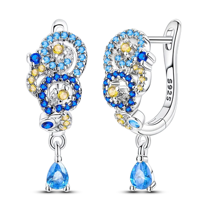 925 Sterling Silver Earrings Women 2025 Jewelry Hoop Ear Studs Sparkling Pave Earring Wedding Gift For Anniversary