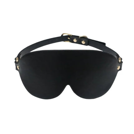 SM Blindfold 100% Light Blocking PU Leather Mask for Couples BDSM Play Sensory Deprivation Hood Fetish Bondage Role Play