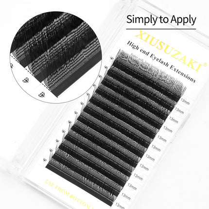XIUSUZAKI L/LU/M Curl U-Shaped YY 3D 4D 5D W Eyelash Extensions U/W Lashes Extension Mink Premade Volume Fans False Eyelashes