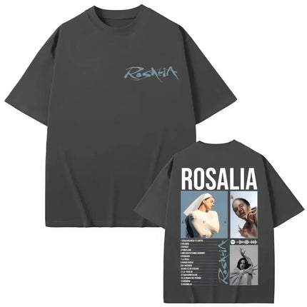 Rosalia LUX World Tour T Shirts Men Women Oversized Y2k Fashion Aesthetic T-shirts Casual Cotton Loose Female Male Short Sleeves