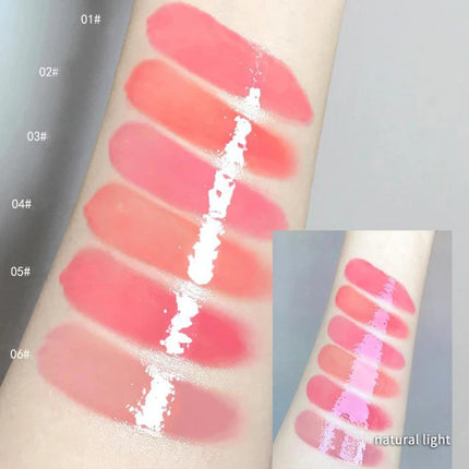 - Cappuvini Flowery Dish Language Lip Gloss Mirror Lip Glaze Beep Lip Water Light Lasting Makeup Not Easy To Dip Cup Makeup -
