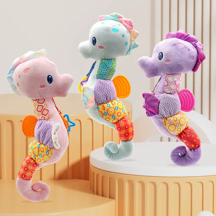 Baby Rattles Toys Infant Musical Stuffed Animals Soft Toy with Bright Colors Crinkle Sound Paper Newborn Toys for 0 12 Months