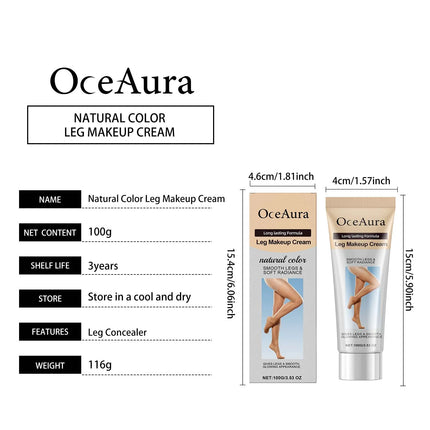 100g Leg Makeup Cream Even Skin Tone Body Foundation Waterproof Long Lasting Body Concealer Cream Natural Color Leg Makeup Fresh