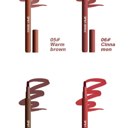 Matte Velvet Lipliner Pencil Red Nude Contour Tint Lipstick Waterproof Lasting Non-stick Cup Moisturising Lip Contour Pen Makeup