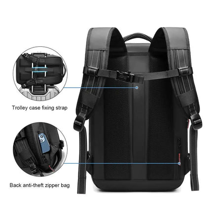 Travel New Backpack Men's Business Multi-function Computer Bag Vacuum Compression Large Capacity Backpack TPU Teen Bag Man